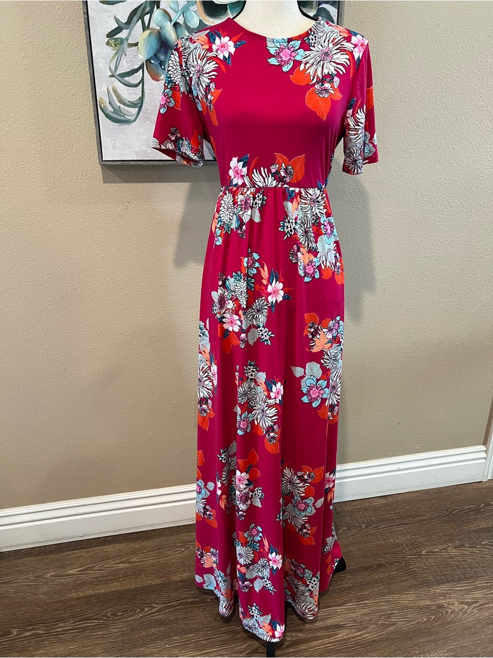 Floral Fuchsia Women’s Maxi Summer Dress